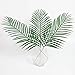 XHSP 11 40pcs Fake Faux Artificial Tropical Leaves Green Single Leaf Palm for Home Kitchen Party Decorations Handcrafts
