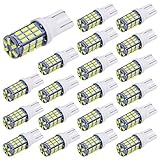 Aucan 20pcs Super Bright RV Trailer T10 921 194 42-SMD 12V Car Backup Reverse LED Lights Bulbs Light Width Lamp Xenon White