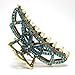 beautyxyz Rhinestone Metal Claw Hair Clip for Womens, blue, X-Large