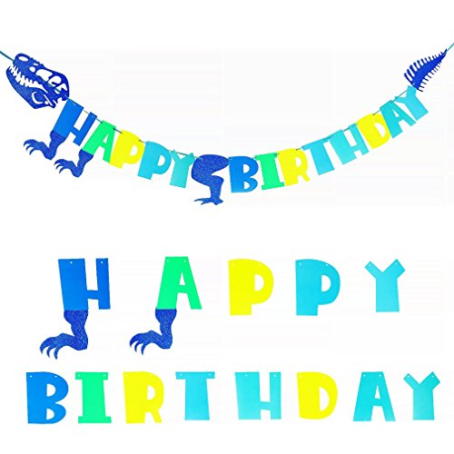 Meolin Birthday Banner Dinosaur Banner Party Supplies Decorations - Thumbnail 2