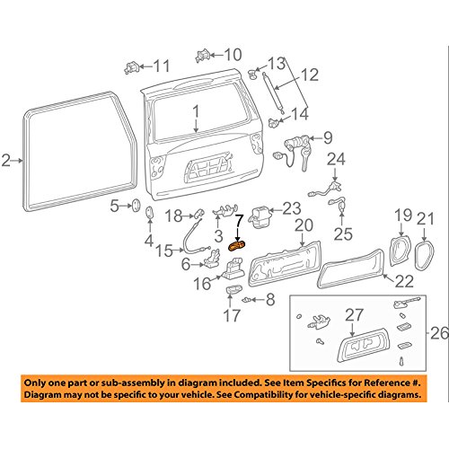 WayJun Power Tailgate Door Lock Actuator Rear for 2001-2007 Toyota Sequoia Replace 691500C010