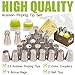 KESTILOS Cake Decorating Nozzle Set, Stainless Steel Russian Piping Tips Plus 2 Sphere Balls, 2 Couplers and 5 Disposable Pastry Bags to Make Icing Decorations