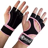 Nova Skyline Gym, Weightlifting, Workout, Fitness & Crossfit Gloves - Padded Palm, Fingerless, Ultralight Weight, 16