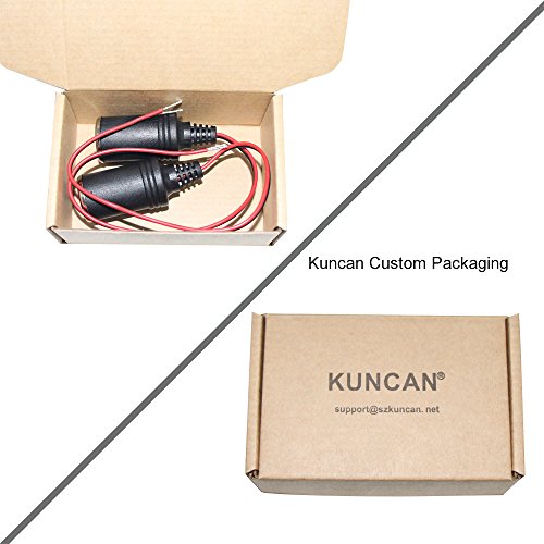 [2 PACK] KUNCAN 12V 1FT Car Cigarette Lighter Female Socket Extension Cable, Cigar Cable with Female Socket Connector for GPS/Dashcam Car Charger - Thumbnail 5