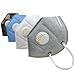 Muryobao Mouth Mask Anti Pollution Mask Unisex Outdoor Protection N95 4 Layer Filter Insert Anti Dust Mask with Valve Filter for Men Women 4 Pack Grey White Blue Camo