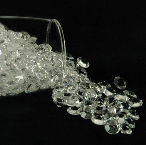 5000 Clear Wedding Table Scatter Confetti Crystal Acrylic Diamond Decoration 6.5 mm (1 Carat)