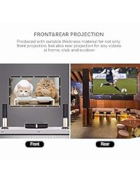 Pantalla proyector de 120 pulgadas, P Jing 16:9 HD plegable, portátil, antiarrugas, para interior y exterior, proyector de películas, para el cine en casa, soporte de proyección de doble cara