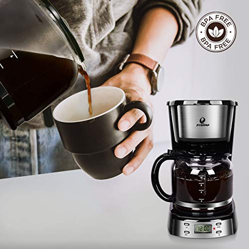 Posame Electric Coffee Makers12 Cup Programmable Smart Drip Coffee