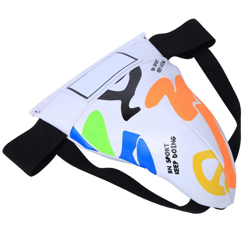 Alomejor Children Jockstrap Groin Guard Youth Boys Abdo Groin Cup Protector for Boxing Abdominal Protective Gear(white)