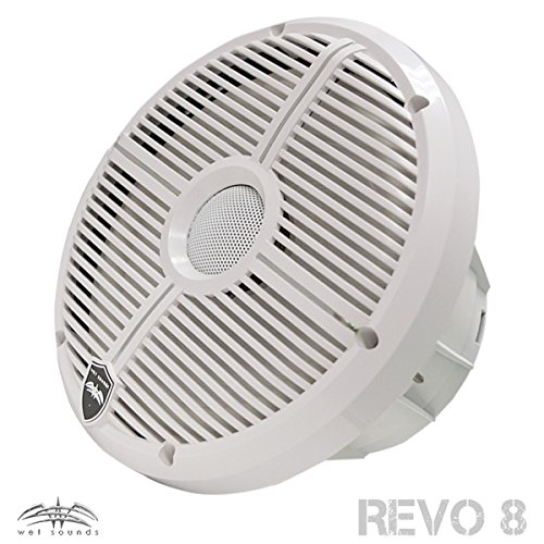 Wet Sounds Revo8 8-Inch 300W White LED Full Range Marine Speakers