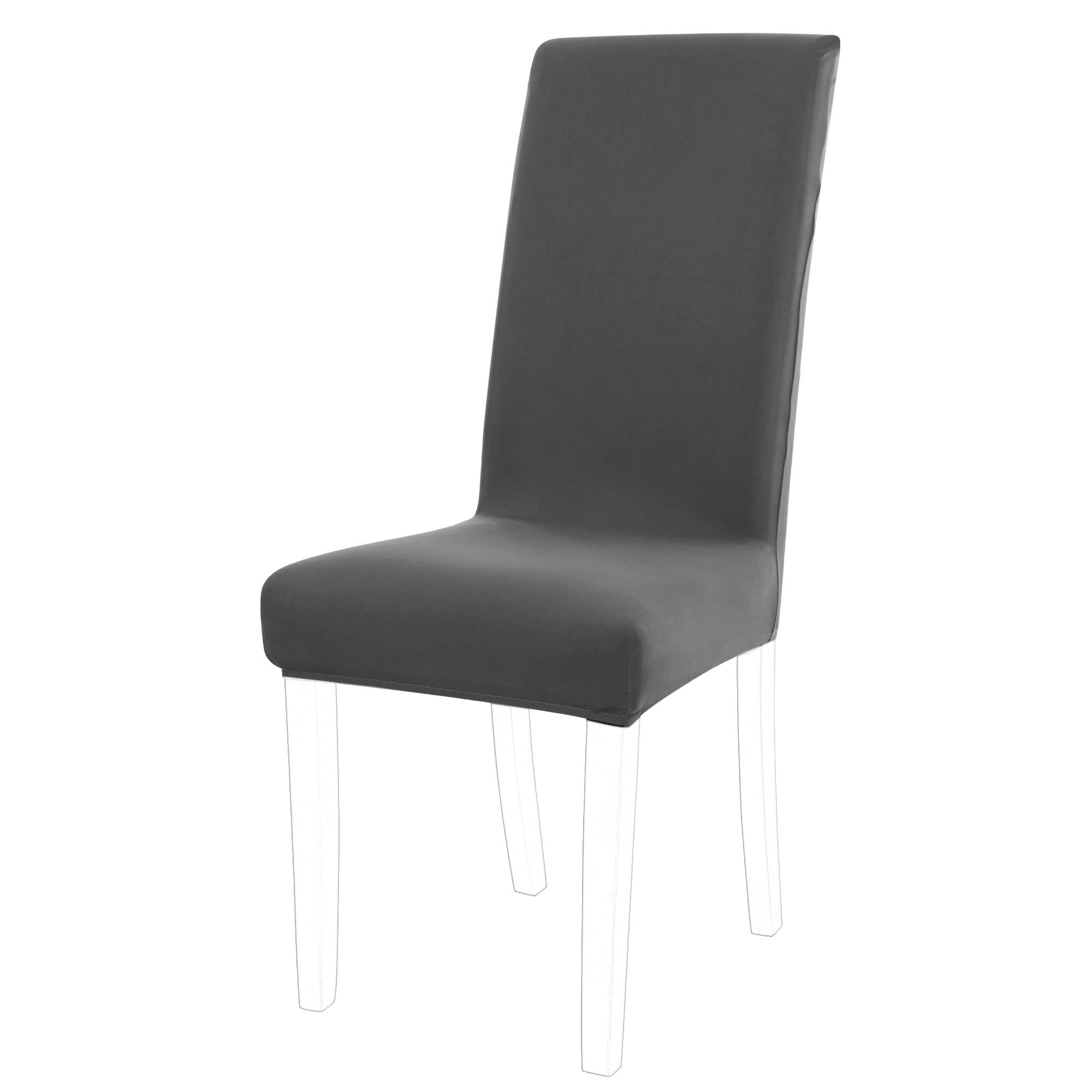 sourcing map High Back Dining Chair Covers, Stretch Removable Washable Bar Stool Slipcovers/Protectors, Spandex Chair Covers for Dining Room Kitchen Party Wedding Decoration Grey