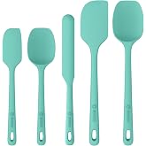 ChefAide 5 Pieces Silicone Spatulas Set, Heat Resistant Rubber Spatula | Food Grade Silicone, Heat Resistant Up to 600&deg;F, Upgrade Strong Handle, Safe for Nonstick Cookware,Ideal for Cooking &amp; Baking
