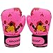 BreaDeep 6oz Kids Boxing Gloves,PU Leather Children Junior Sparring MMA Kickboxing Training Gloves,Age 3-10 Years (Pink)