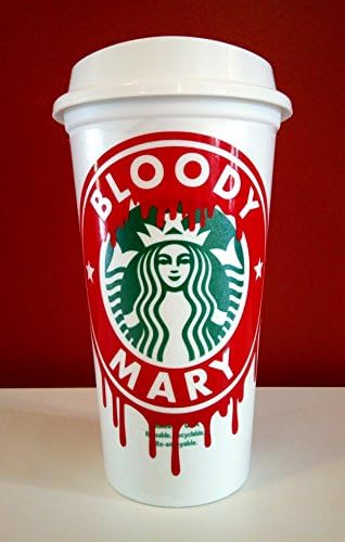 Halloween Bloody STARBUCK's 16 oz Reusable Mug & Lid Personalized Vampire Zombie Walking Dead
