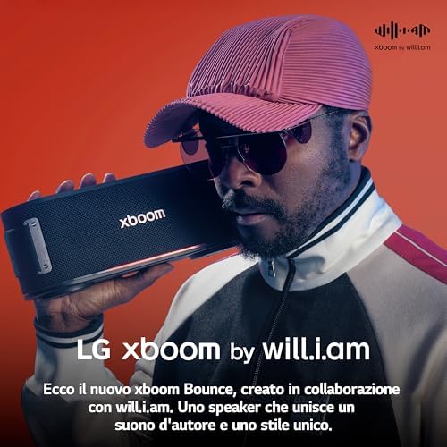 xboom Bounce,Speaker Bluetooth Portatile, Cassa Altoparlante Impermeabile e Antipolvere IP67, Fino a 30h di Autonomia,Compatibile con (Google, Siri, Alexa)