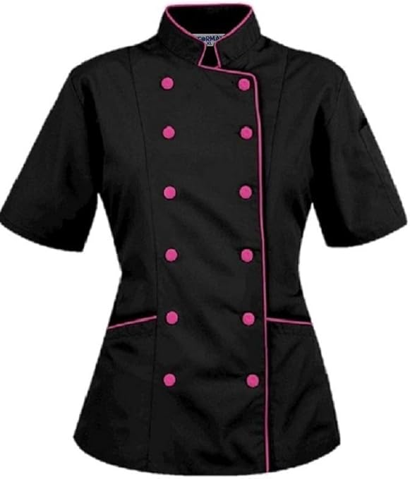 Short Sleeves Women's Ladies Chef's Coat Jackets by Uniformates Amazon