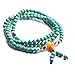 Qiyun Turquoise Imitation Small 6mm Blue Prayer Beaded Meditation Necklace Bracelet