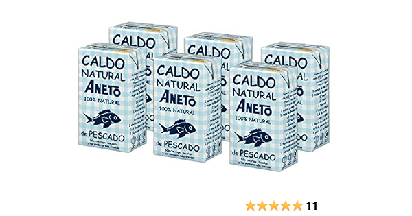 Aneto 100% Natural - Caldo de Pescado - caja de 6 unidades de ...