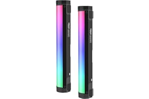 ULANZI VL110 2 Pack Handheld Light Wand, 360° RGB LED Video Light for Photography, 2600mAh Rechargeable RGB Tube Light for Sh