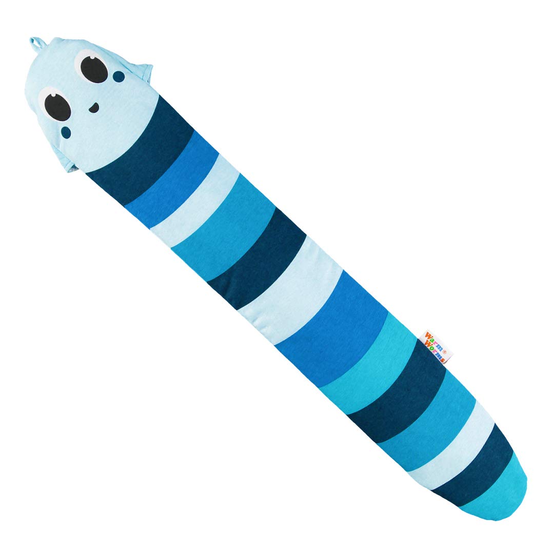 Warm Worms by YUYU: The Original, Award Winning Long Hot Water Bottle. 75cm Long/Up to 6 Hours of Warmth. Biodegradable, Natural Rubber Bottle, Eco, 2-Year Warranty (Benjamin the Warm Worm, Blue)
