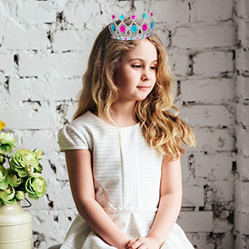 Tagitary 11 Pack Princess Pretend Jewelry Toy,Girl's Jewelry Dress Up Play Set Included Crowns, Necklaces,Rings and Earrings 11 Piece Set