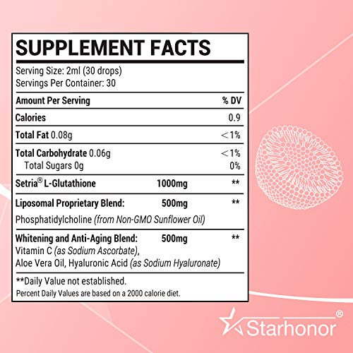 Liposomal Glutathione Liquid 1500mg, Starhonor Reduced Glutathione, Non-GMO  Antioxidant Supplement for Enhanced Liver Detox, Cardiovascular, Brain,  Immune Health, and Anti-Aging,4.05 oz in Saudi Arabia