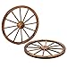Best Choice Products 30-inch Set of 2 Decorative Wall Accent Old Western Wooden Garden Wagon Wheel w/Steel Rims, Stained Finish, Brown