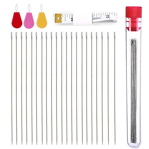 image for Mayboos 30 Pcs Beading Needles Size 10,1 Tape Measure and 3 Bead Needl