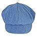 DDLBiz Fashion Women Beret Hat Joker Jean Blue Newsboy Pure Color Octagonal Cap (Blue)