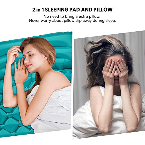 VOLADOR Inflatable Sleeping Pad, Camping Air Mattress Portable Self Inflating Sleeping Mat Pillow Outdoor Camping Backpacking Travel - Thumbnail 4