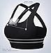 SHAPERX Women's Sports Bra Padded Breathable High Impact Support Criss Cross Back Yoga Gym Bras, SZ143-Black-M