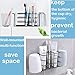 HAOYUNTE Electric Toothbrush Holder Wall Mounted,Cup Holder, Metal Toothbrush Stand/Rack, Rust Proof Toothbrush Caddy for Razors, Bathroom Storage Organizer, Comb - Black