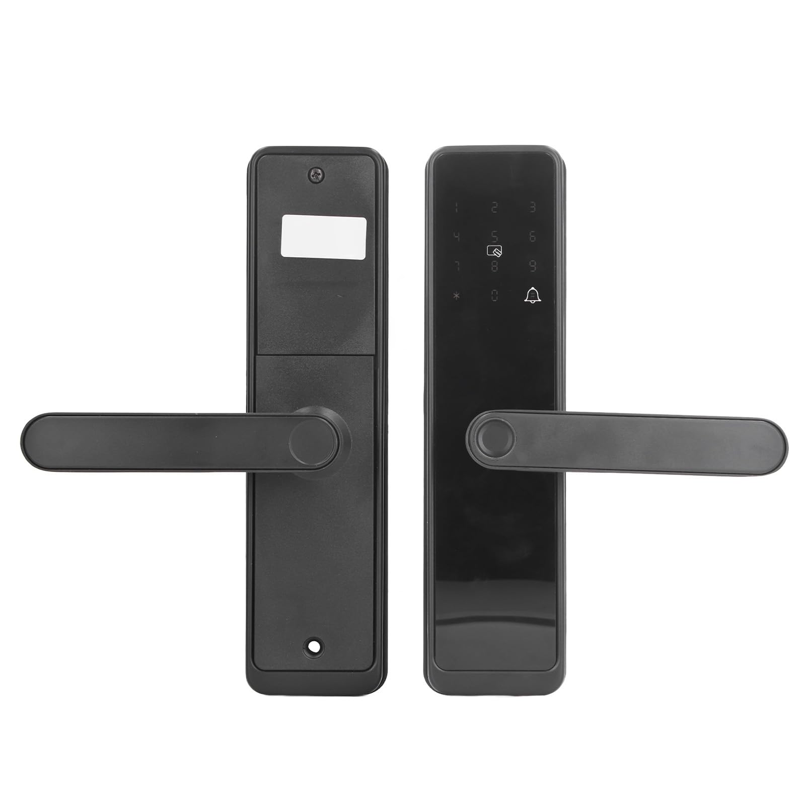 Smart Lock, 5 in 1 Touchscreen Keypad Front Door Keyless Entry Door Lock with Fingerprint, APP Control, Code, IC Card & Key, Electronic Fingerprint Door Lock with Handle for Home