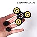 PROSPIN Black Tri-Spinner with 3 Yellow Ceramic Bearing Spinner Fidget Toy ADHD EDC Stress Reducer Focus Toy for Hand Killing Time Non-3D printed