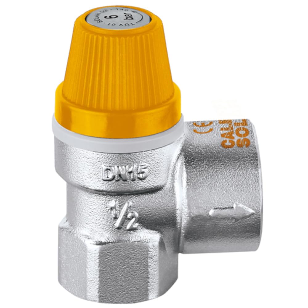 253048 Safety Valve for Solar Systems 1/2 "F x 3/4" F 8 bar CALEFFI