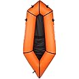 WONITAGO Packraft TPU Inflatable Travel Kayak with Soft Seat Lightweight Packrafts for Flat Water Rafting/Bicycle Drifting/Litewater Dinghy, 1 Person