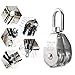 Lind Kitchen 1PCS Lifting Double Pulley Stainless Steel Heavy Duty Double Wheel Swivel Lifting Rope Pulley Block M20