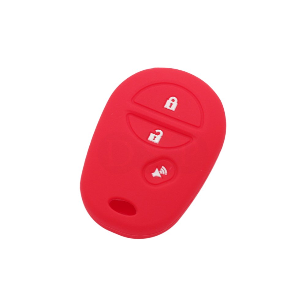 BROVACS Silicone Cover Protector Case Holder Skin Jacket Compatible with TOYOTA 3 Button Remote Key Fob CV2409 Red