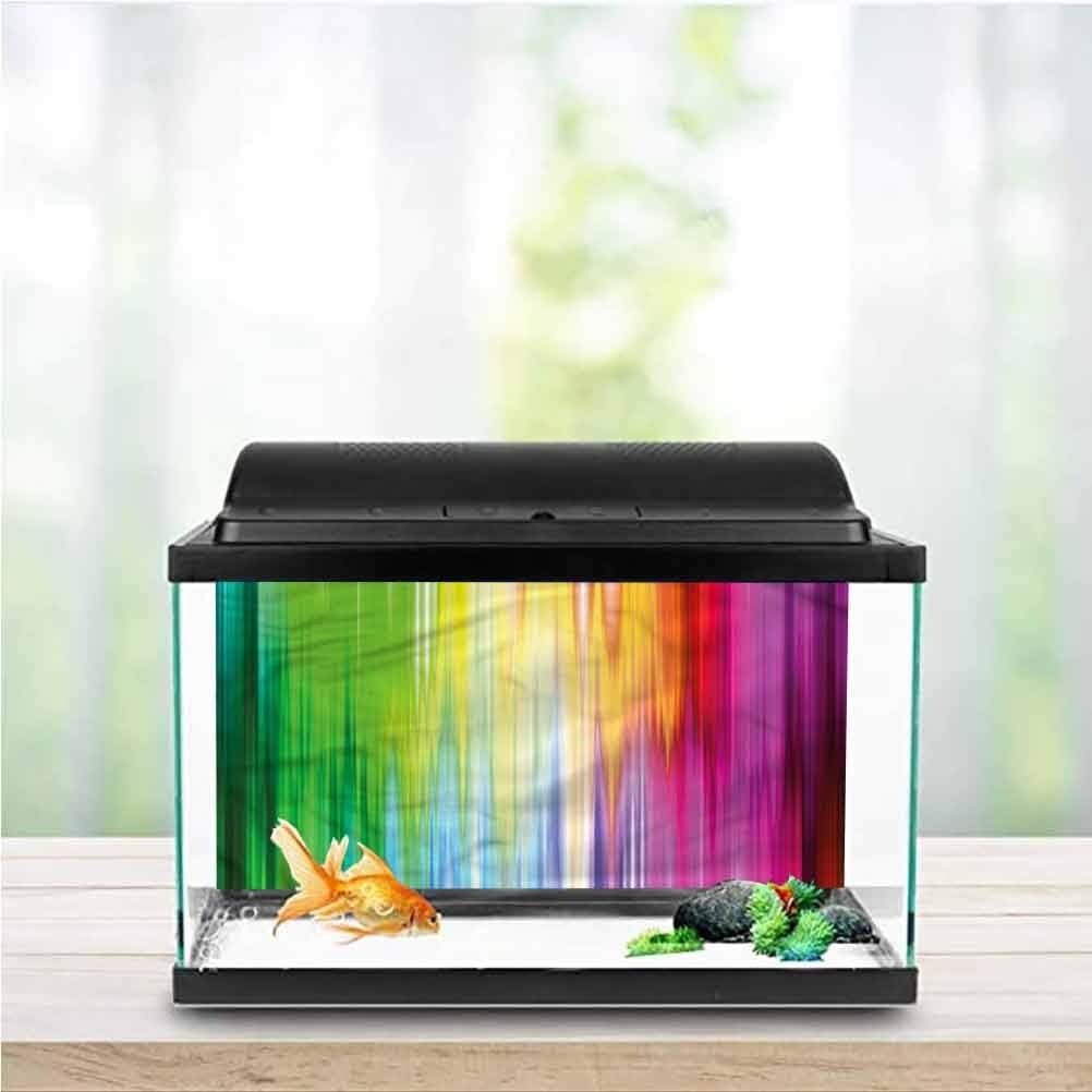 Stevenhome Rainbow Fish Tank Background Poster Abstract Colors Pattern Fish Tank