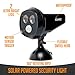 Solar Powered Security Spotlights- Motion Activated Lights- Wireless Outdoor Light- 300 Lumen Ultra Bright LEDs- 2 Lighting Modes- Best for Patio, Garden, Path, Pool, Yard, Deck (Black) (1 Pack)
