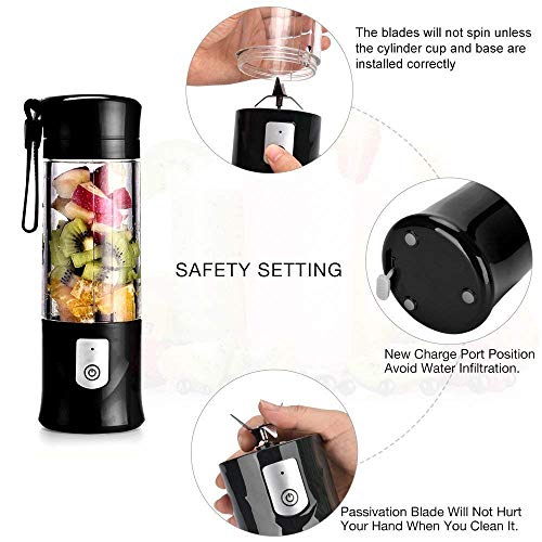 Portable Blender, TypeC Rechargeable Travel Juicer Cup Electric Mini
