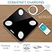 Triomph Smart Scale, Body Fat Scale with iOS and Android App Digital Bathroom Scale for Weight, Body Fat, Water, Muscle, BMI, Bone Mass Black