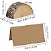 Supla 20 Pcs Rustic Wood Wedding Place Card Holders with 30 Pcs Kraft Tented Cards Half-Round Table Numbers Holder Stand Wooden Memo Holder Card Photo Picture Note Clip Holders Escort Card Holder