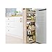 Yontree Update Version 4-Tier Gap Storage Slim Slide Out Storage Tower Rack Shelf with Wheels