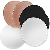 WMugthome 3 pairs C/D/DD Cup Round Soft Bra Inserts Pads Removable for Sport Bra Cups insert and Bikini Top Swimsuit Inserts