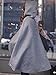 Clothink Women Solid Wool Hooded Split Front Poncho Cape