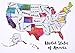 Scratch Off Map USA - Scratch The Silver Foil Of The United States & Reveal Beautiful Watercolor - By Inevitable Imports