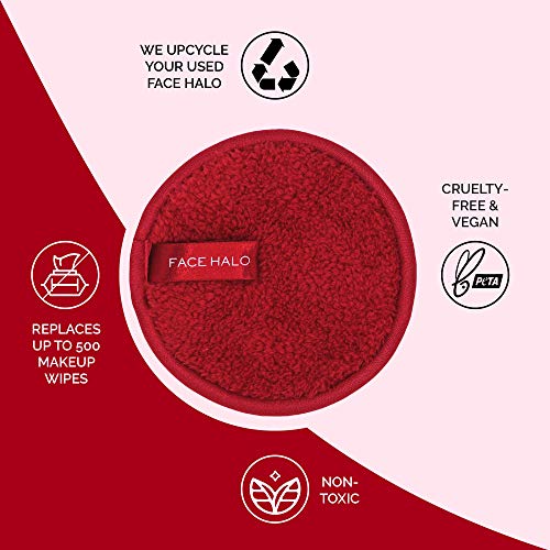 Face Halo Reusable Makeup Remover Pads, Round Makeup Remover Pads for
