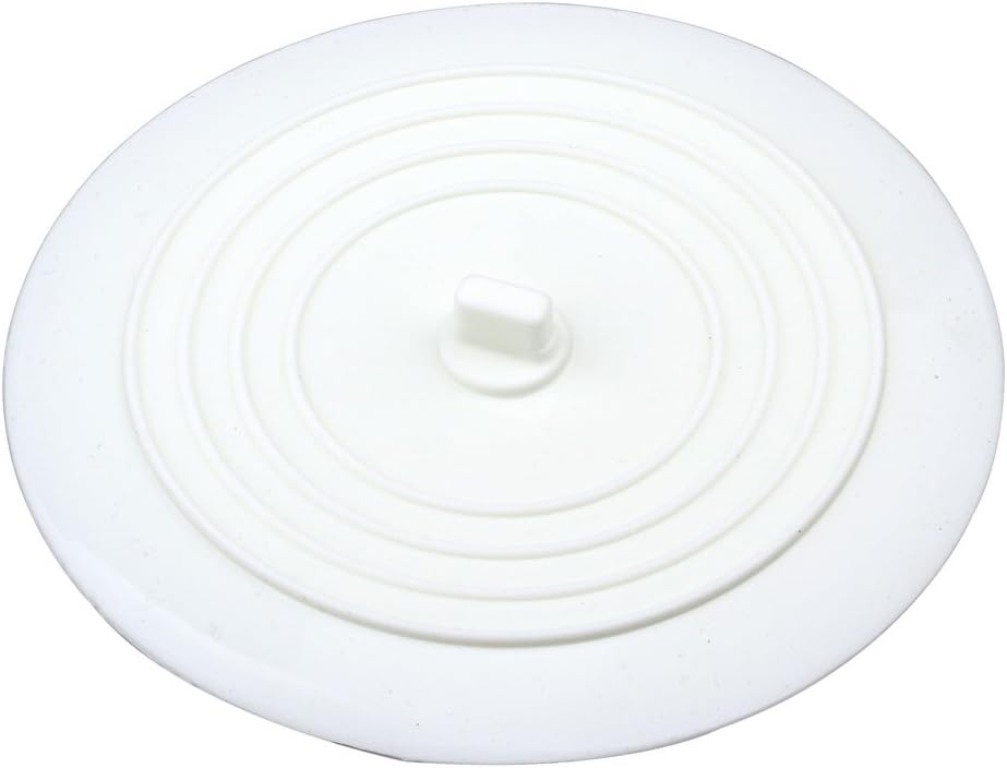 kuou 6 Inch Silicone Drain Stopper White Bath Plug for Sink Tub Kitchen