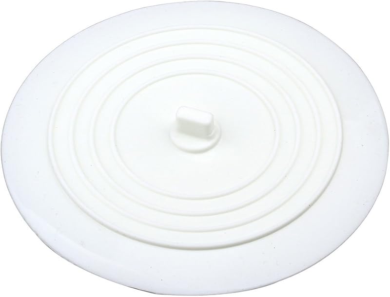 kuou 6 Inch Silicone Drain Stopper White Bath Plug for Sink Tub Kitchen
